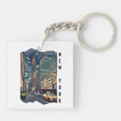 Porte-clés Art esthétique de New York (Dos)