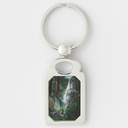 Porte-clés Art fantastique de fées et de châteaux (Devant)