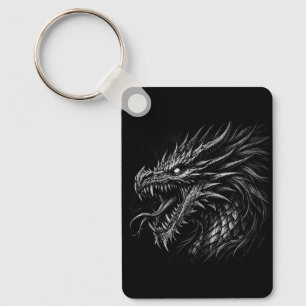 Porte-clés Art Fantastique Médiéval de Style Dragon Grunge
