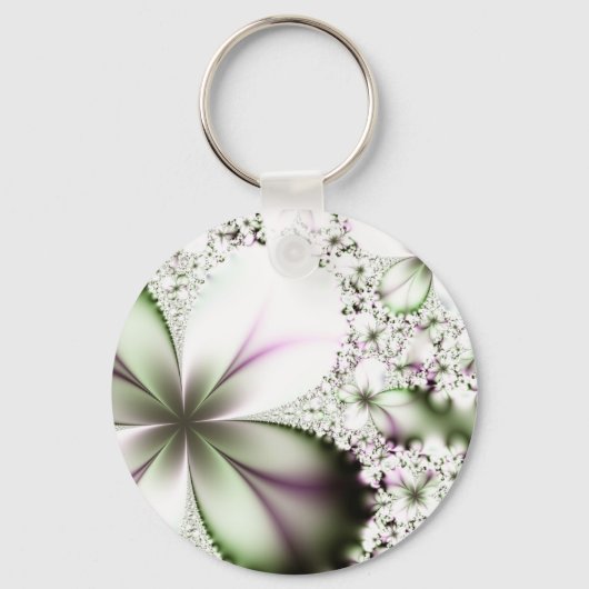Porte-clés Art fractal floral (Recto)