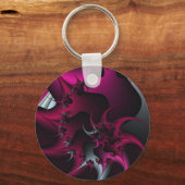 Porte-clés art fractal rose (Recto)