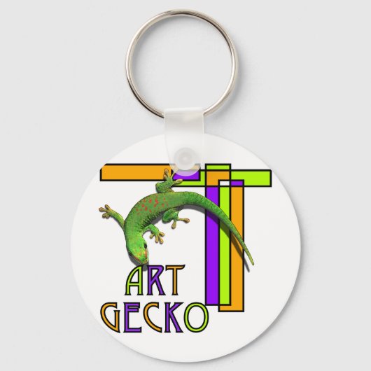 Porte-clés art gecko (Recto)