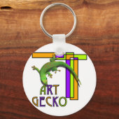 Porte-clés art gecko (Recto)