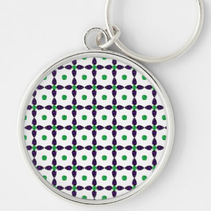 Porte-clés Art Gemstone, vert et violet