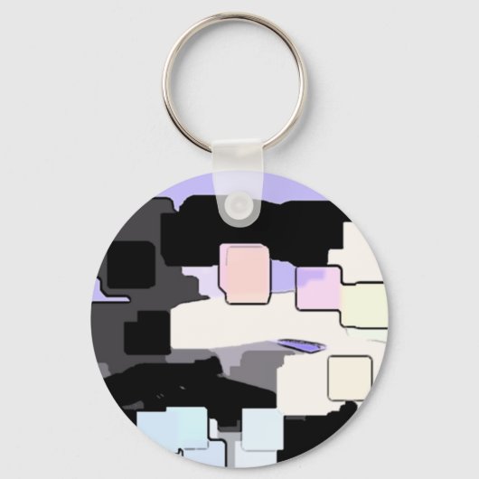 Porte-clés Art géométrique "Dream Blue" (Recto)