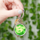 Porte-clés Art géométrique "Spinner Salade" (main)