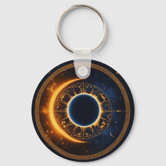 Porte-clés Art graphique Solaire Eclipse Ajouter un événement (Recto)