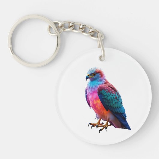 Porte-clés Art Hawk coloré (Devant)