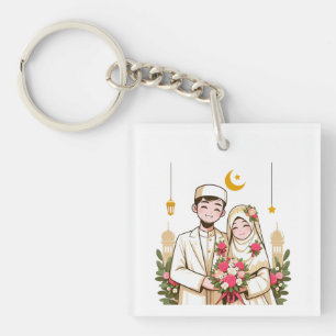 Porte-clés Art Islamique Nikah Musulman Groom Et Brider Islam