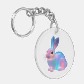 Porte-clés Art lapin coloré (Devant gauche)