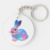 Porte-clés Art lapin coloré (Dos)