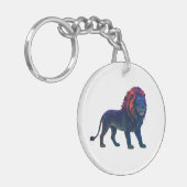 Porte-clés Art Lion couleur néon (Devant gauche)
