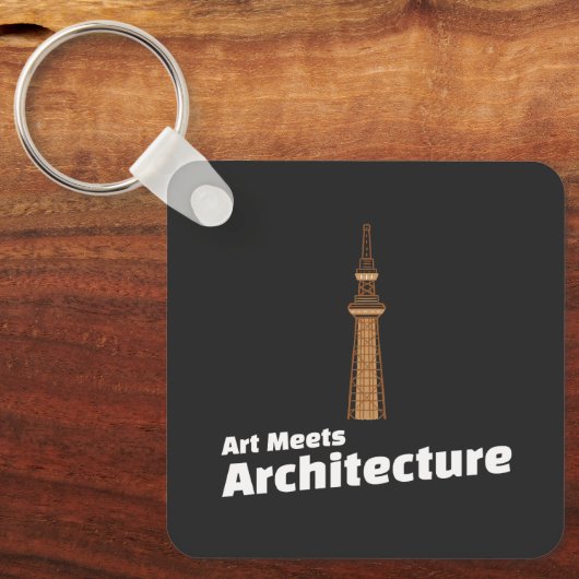 Porte-clés Art Meets Architecture  Architect Art Illustration (Recto)