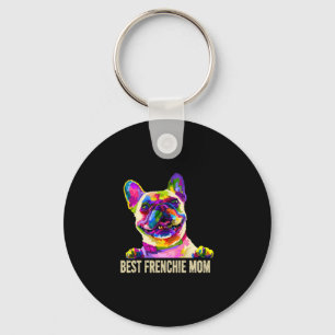 Porte-clés Art Meilleure Maman Frenchie Bouledogue Français M