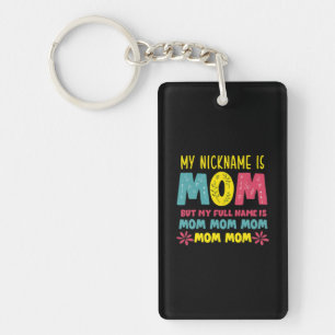 Porte-clés Art Mère Mon pseudo est l'anniversaire de maman
