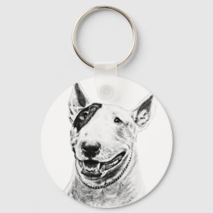 Porte-clés Art mignon de chien de bull-terrier