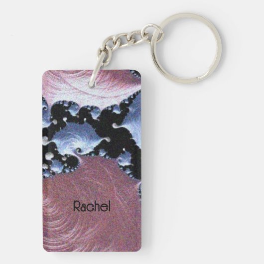 Porte-clés Art moderne rose violet (Dos)