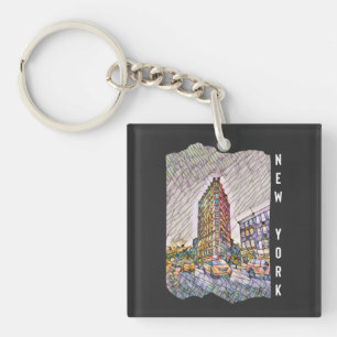Porte-clés Art Mosaïque esthétique de New York