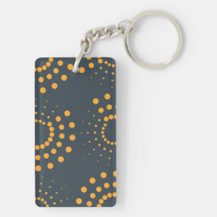 Porte-clés Art motif géométrique moderne, simple et abstrait