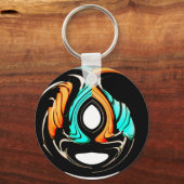 Porte-clés Art Motif traditionnel africain Imprimer (Recto)