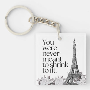 Porte-clés Art mural citation motivation Tour Eiffel de Paris
