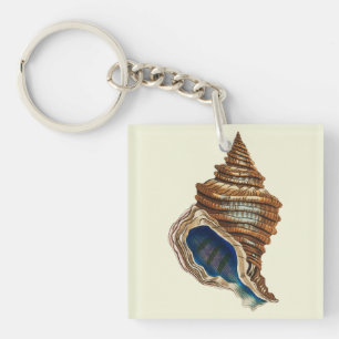 Porte-clés Art nautique vintage George Shaw Coquille Saint-Ja
