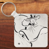 Porte-clés Art noir et blanc Jane Avril par Toulouse Lautrec (Recto)