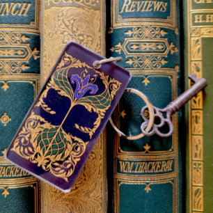 Porte-clés Art nouveau Blue Lily