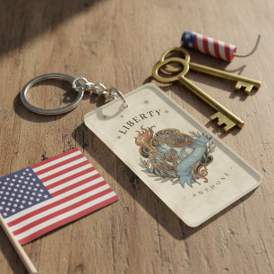 Porte-clés Art Nouveau Lady Liberty USA 250 Motif ID1303