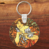 Porte-clés Art Nouveau Vélo Mucha Art (Recto)