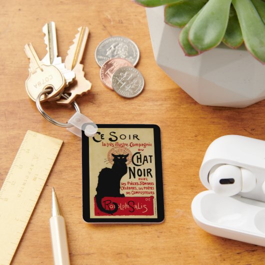 Porte-clés Art Nouveau vintage, Ce Soir Conversation Noir Cha (Bureau)