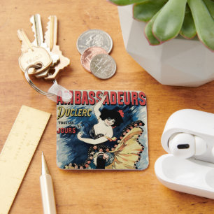 Porte-clés Art Nouveau vintage, danseuse de flamenco espagnol