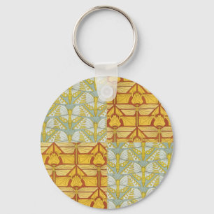 Porte-clés Art Nouveau vintage de la nature en grille