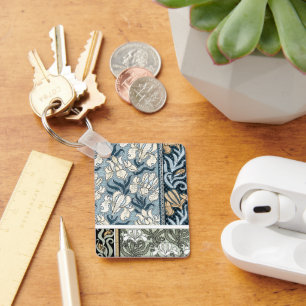 Porte-clés Art Nouveau vintage, fleurs d'iris de jardin