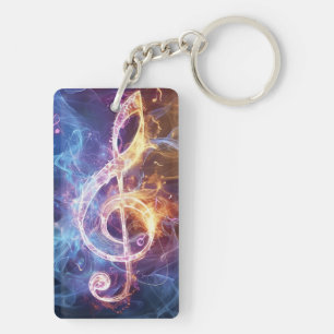 Porte-clés Art numérique Clé Treble