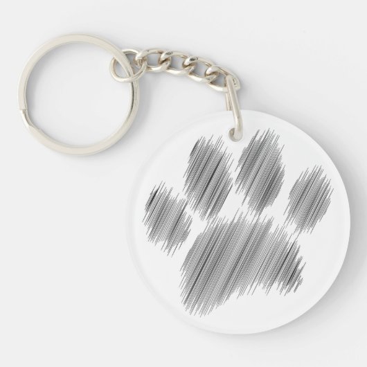 Porte-clés Art numérique crayon croisé chien (Devant)