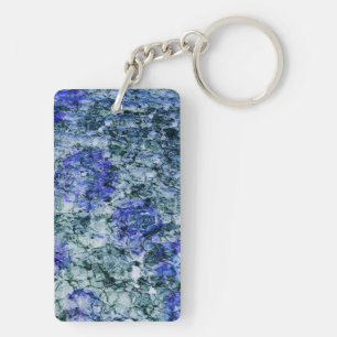 Porte-clés Art numérique d'aquarelle bleue arrière - plan abs