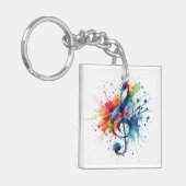Porte-clés Art numérique de musique Treble Clef (Devant gauche)