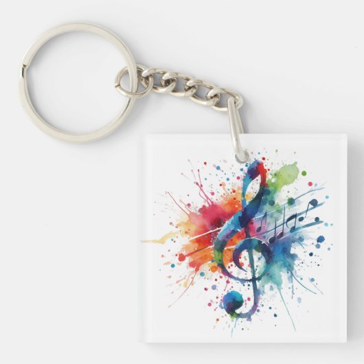 Porte-clés Art numérique de musique Treble Clef (Devant)