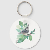 Porte-clés Art Nuthatch à poitrine blanche (Recto)