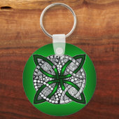 Porte-clés Art original Celtic Knot Green (Recto)