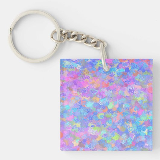 Porte-clés Art point multicolore (Devant)