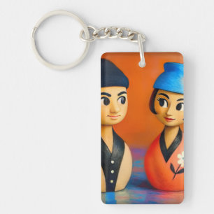 PORTE-CLÉS ART POP MID-SIÈCLE.