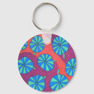 Porte-clés Art rétro coloré Porte - clé d'impression