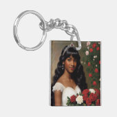 Porte-clés Art Rose débutante afro-américain (Devant gauche)