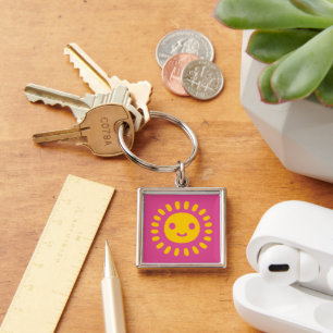 Porte-clés Art solaire jaune