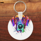 Porte-clés Art Splash Great Dane Puppy Lover Cadeaux (Recto)