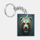 Porte-clés Art stylisé d'ours féroce (Devant gauche)