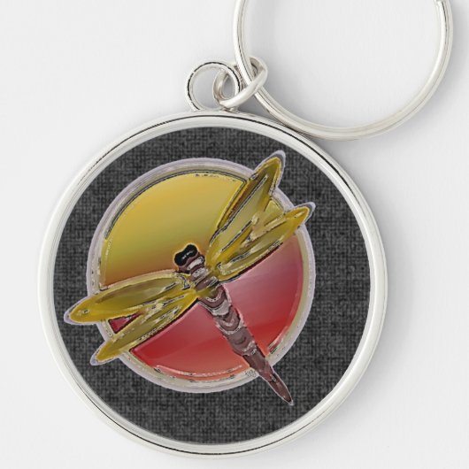 Porte-clés Art symbolique de libellule (Devant)