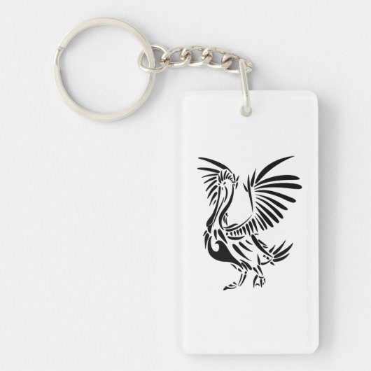 Porte-clés Art tribal de pélican (Devant)